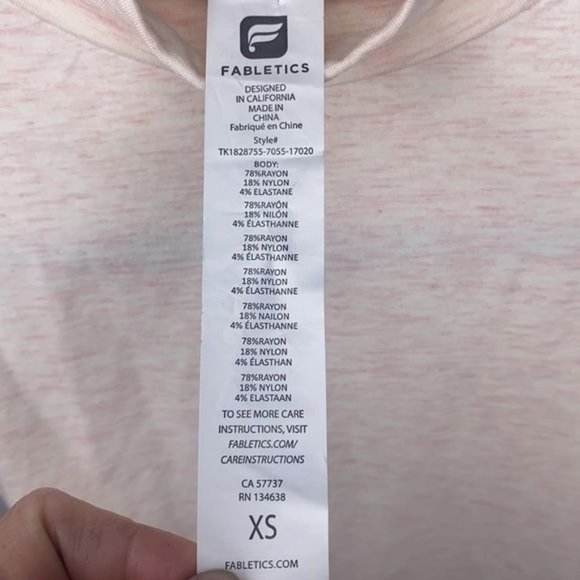 Fabletics Light Pink Mock Neck Ruched Dress: Extra Small - Picture 5 of 5